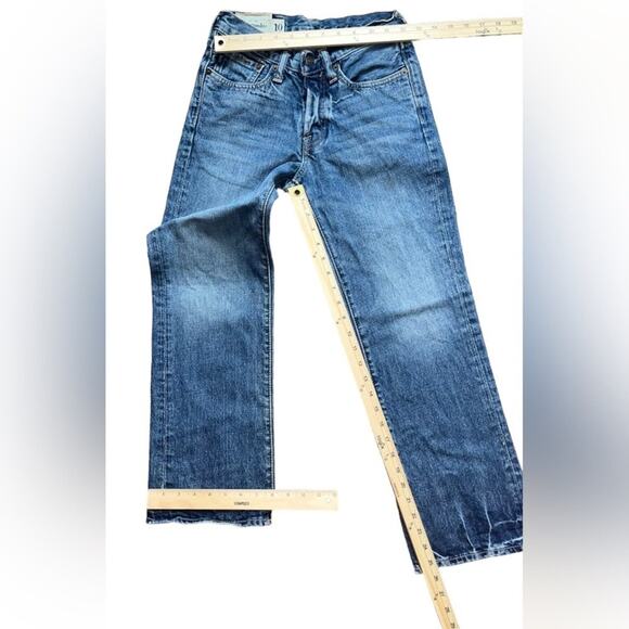 Abercrombie Boys Jeans Size 10 Straight Buttonfly Medium Wash Denim Jeans Basic - Picture 4 of 7